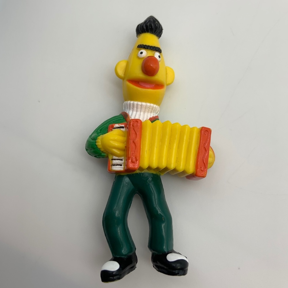 Vintage Sesame Street Bert Playing the Accordion Figurine Tara Toy 1982